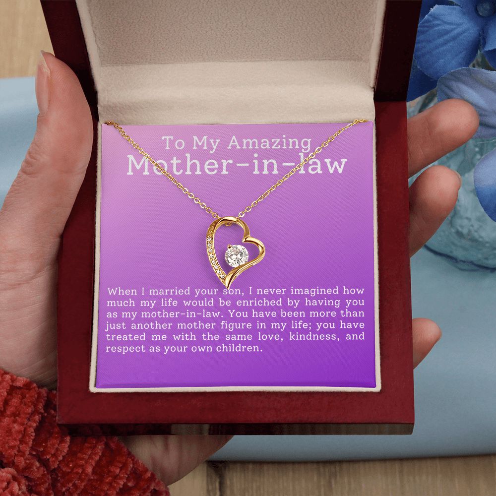 To My Amazong Mother In Law When I Married Your Son Forever Love Necklace