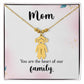 Mom - You Are The Heart of Our Family. Kids Charm Necklace