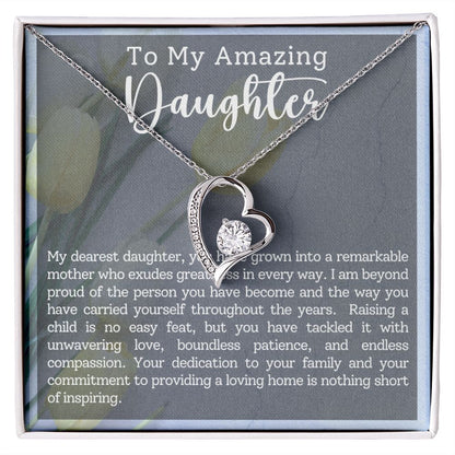 To My Amazing Daughter Remarkable Mother Forever Love Necklace