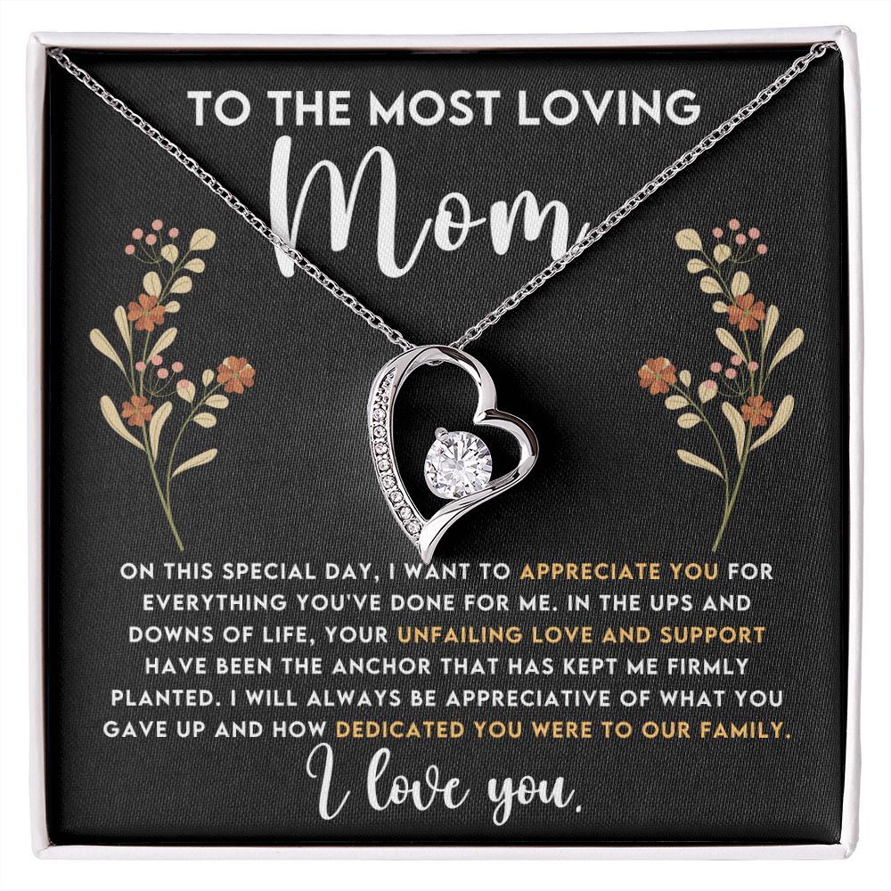 To The Most Loving Mom Forever Love Necklace