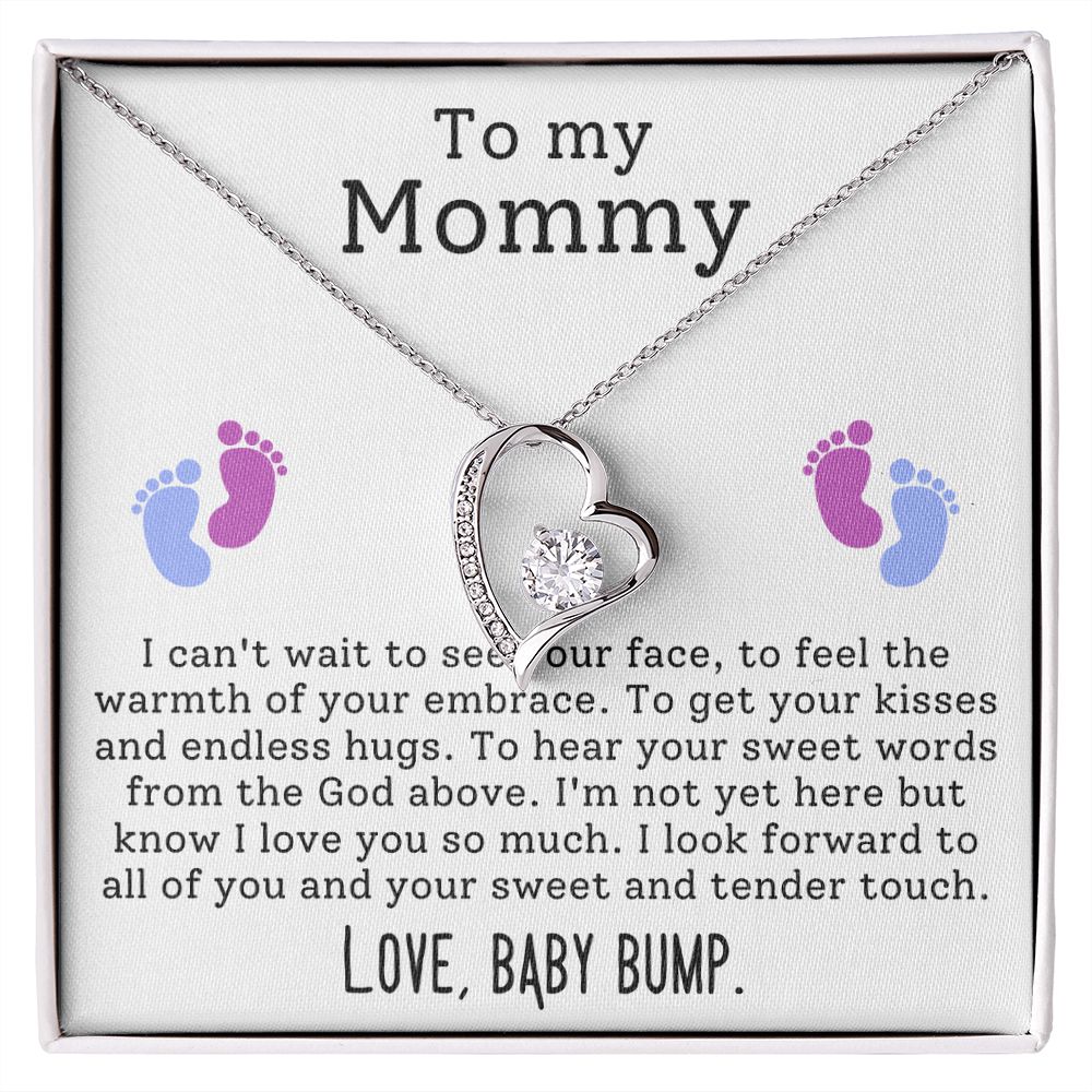 To My Mommy To Hear Your Sweet Words Love Baby Bump Forever Love Necklace