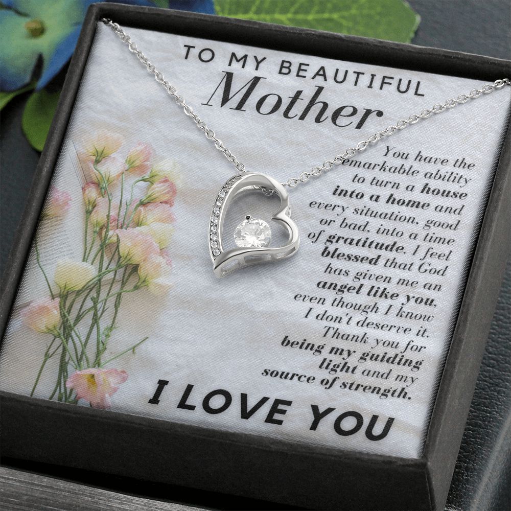 To My Beautiful Mother House Into A Home Forever Love Necklace