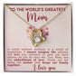 To The Worlds Greatest Mom Forever Love Necklace
