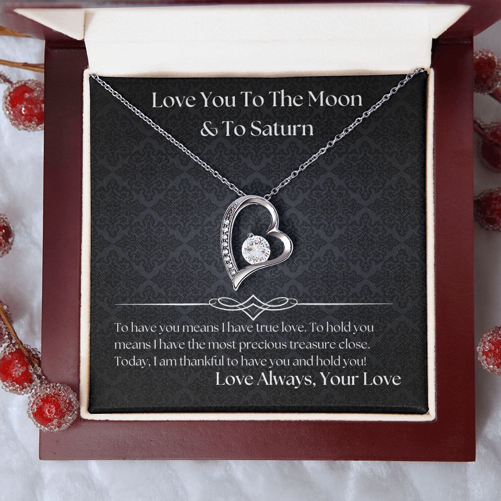 Love You To The Moon And To Saturn 003 Forever Love Necklace