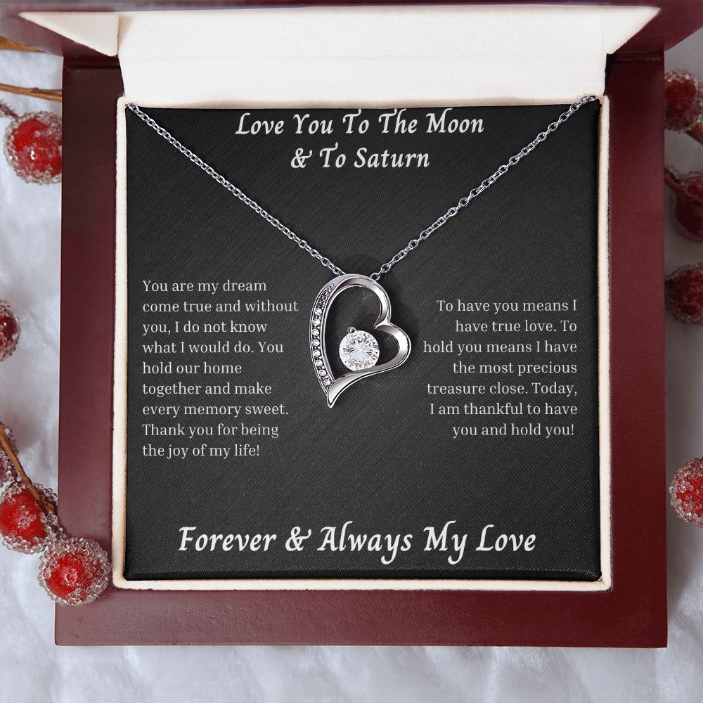 Love You To The Moon And To Saturn 011 Forever Love Necklace