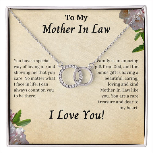 Mother In law - You Have A Special Way Of Loving Me - Perfect pair Necklace Gift flower