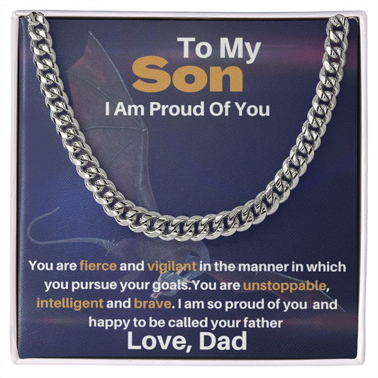 Son From Dad - I Am Proud Of You - Cuban Link w/Dragon