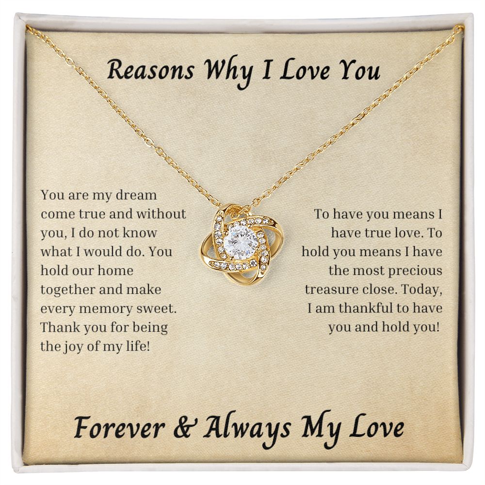 Reasons Why I Love You 007 Love Knot