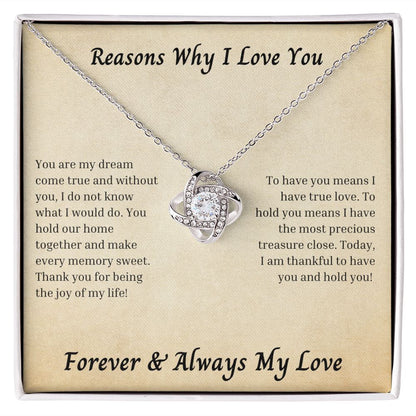 Reasons Why I Love You 007 Love Knot