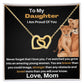 Daughter Gift - From Mom - Stronger Braver - Interlocking Hearts