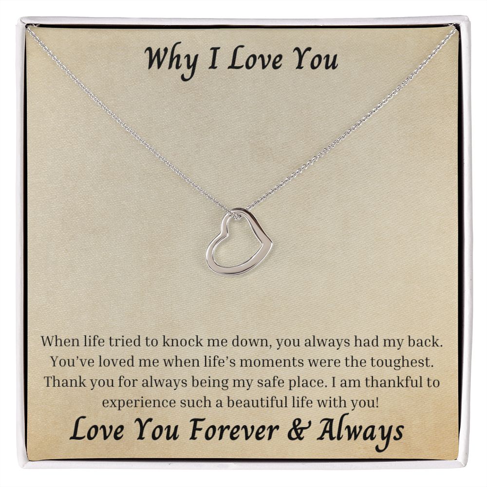 Why I Love You 008 Delicate Heart Necklace
