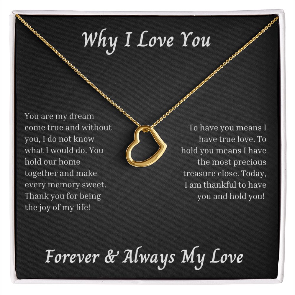 Why I Love You 011 Delicate Heart Necklace