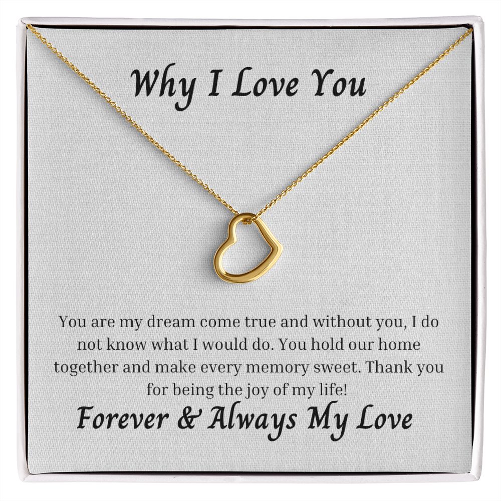 Why I Love You 005 Delicate Heart Necklace