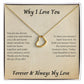 Why I Love You 007 Delicate Heart Necklace