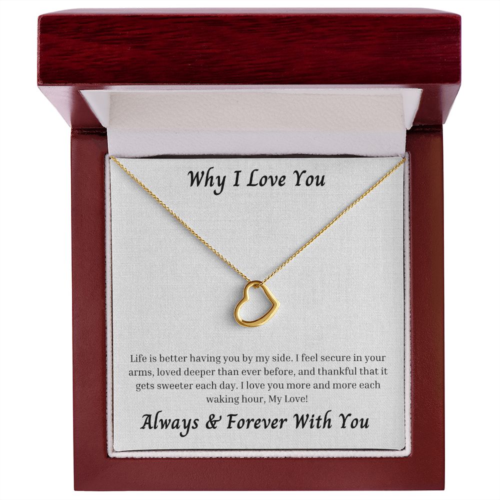 Why I Love You 004 Delicate Heart Necklace