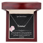 April Sweet Pea Flower 001 Personalized Name Necklace