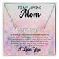 To My Loving Mom - Personalized Name Necklace with Heart