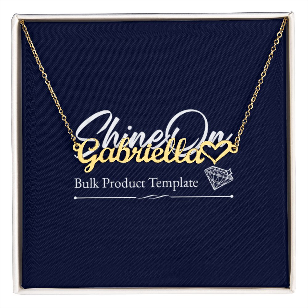 Personalized Name Necklace w/Heart