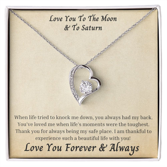Love You To The Moon And To Saturn 008 Forever Love Necklace