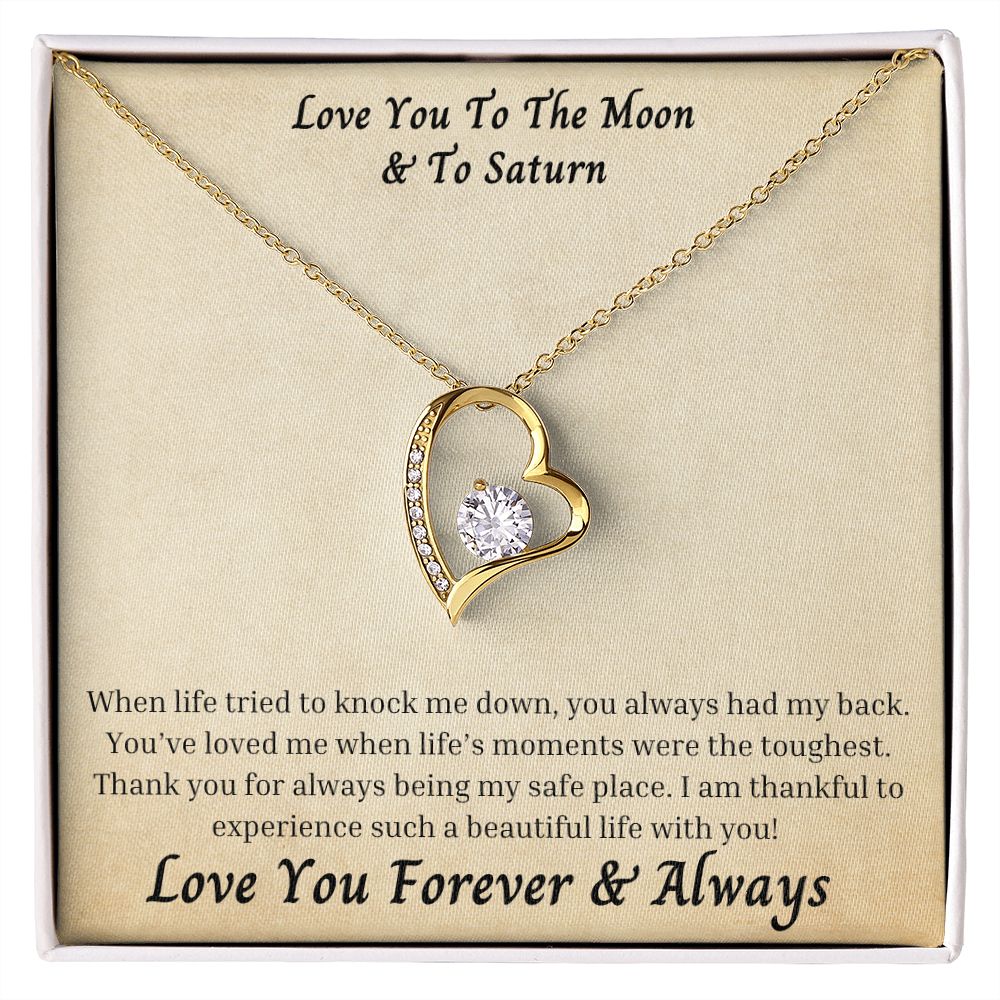 Love You To The Moon And To Saturn 008 Forever Love Necklace