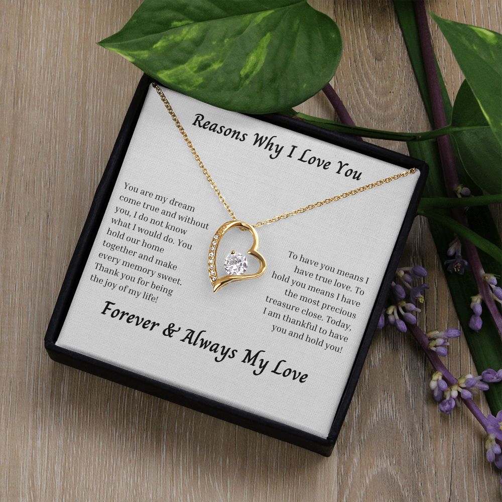 Reasons Why I Love You 006 Forever Love Necklace