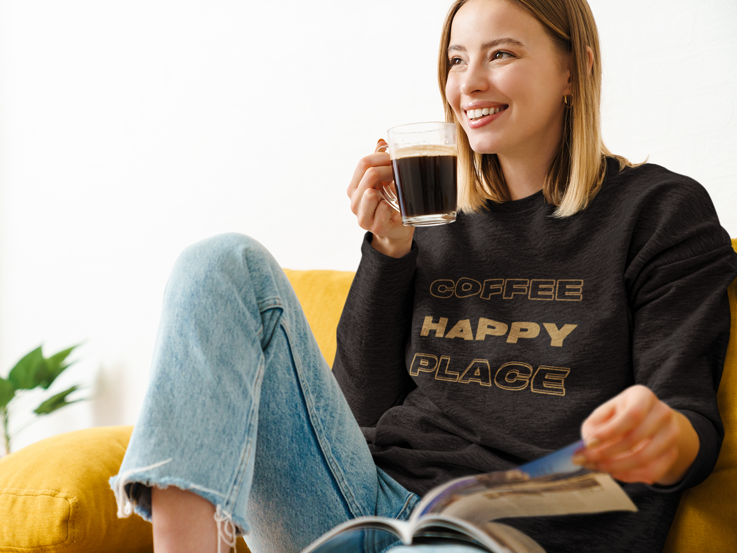 Coffee Sweater, Coffee Inspirational Sweatshirt, Positive Quote Shirt For Women, Unisex Sweater