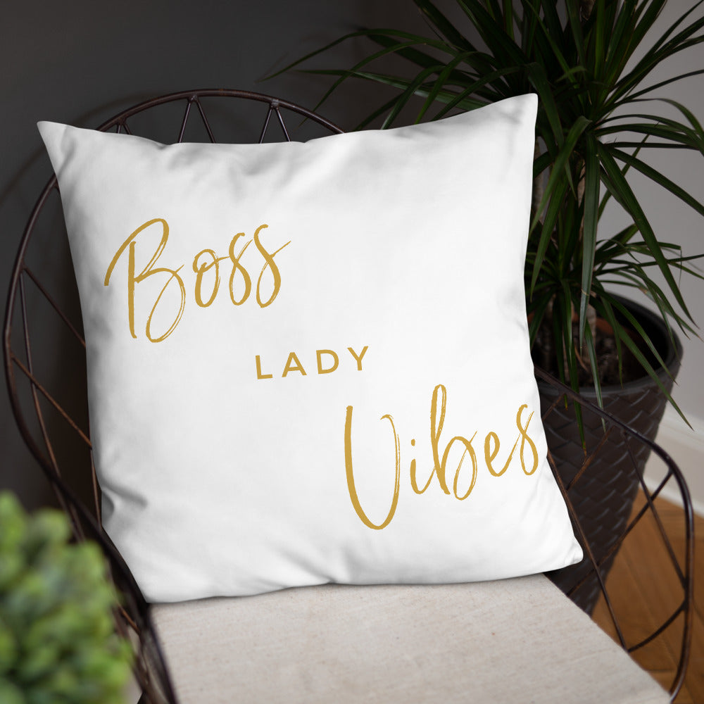 Boss Lady Vibes Basic Pillow, Entrepreneur Women, Women Who Lead, Girl Boss, Boss Lady, Women T-shirt, Entrepreneur Empowerment, Boss Women