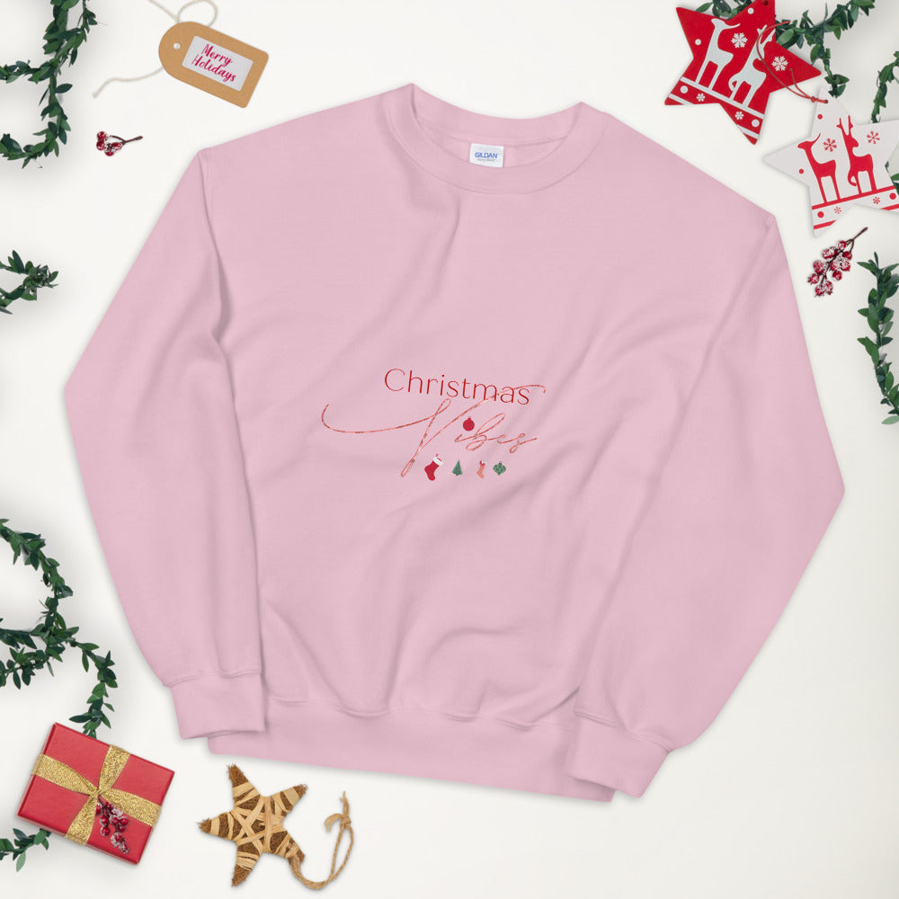 Christmas Vibes Unisex Sweatshirt, Great Christmas Gift, Gift For Christmas, Holiday Season, Good Vibes, Holiday Fun, Ugly Sweater, Christmas Sweater, Christmas