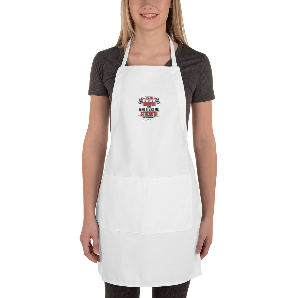 Faith & Business Apron : I Can Do All This Through Christ Who Strengthens Me
