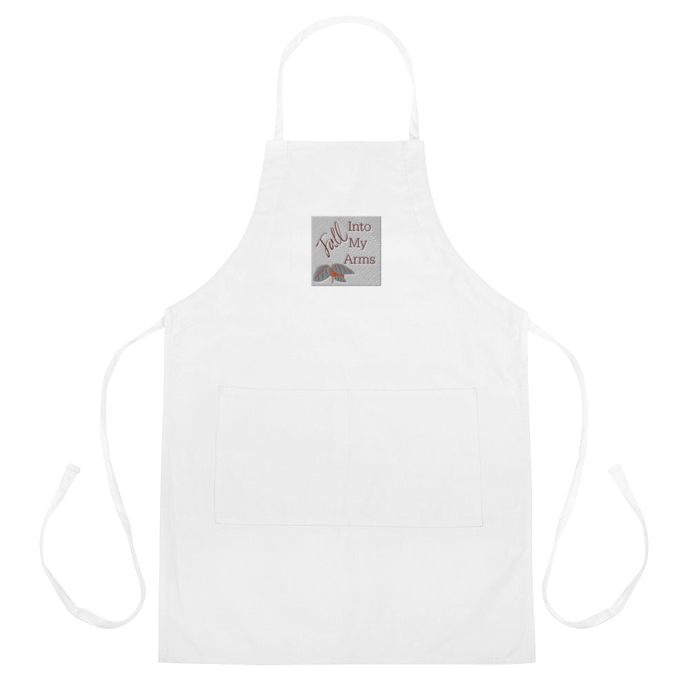 Fall Into My Arms Embroidered Apron