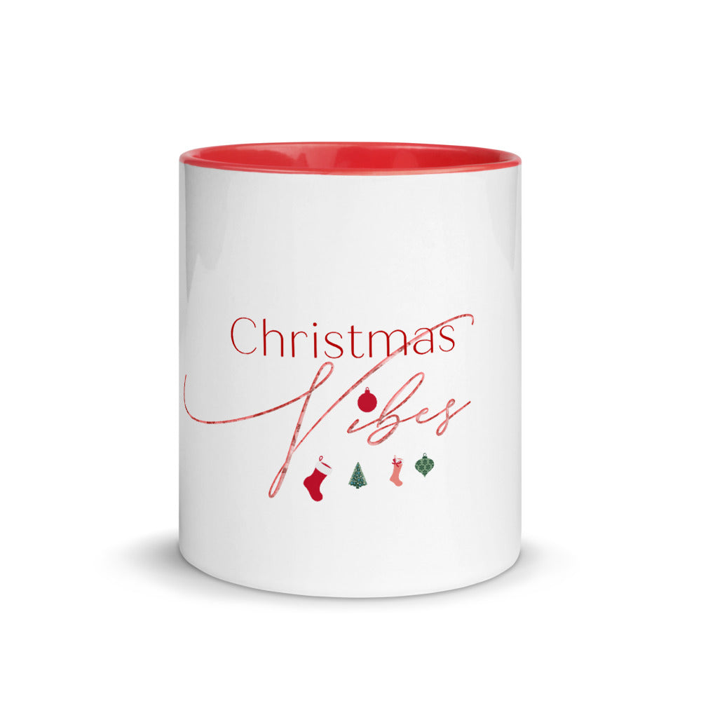 Christmas Vibes Mug with Color Inside, Great Christmas Gift, Gift For Christmas, Holiday Season, Good Vibes, Holiday Fun, Pillow Talk, Christmas