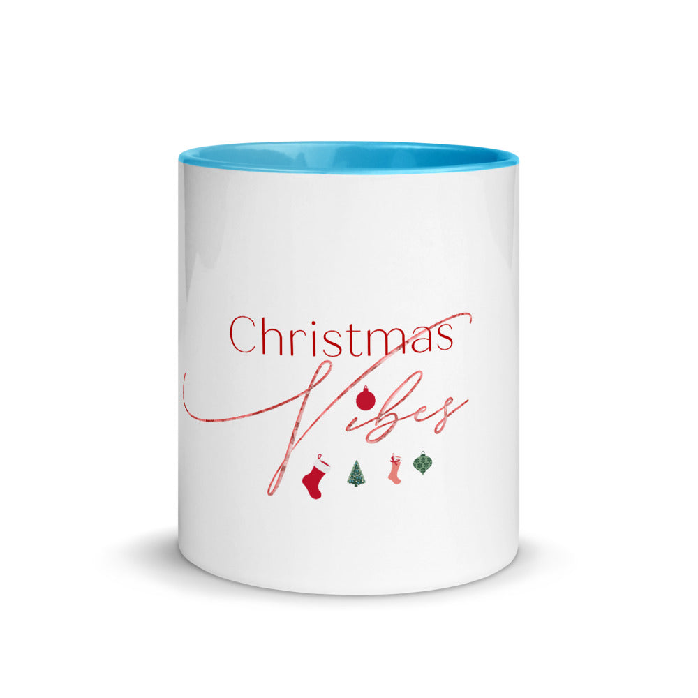 Christmas Vibes Mug with Color Inside, Great Christmas Gift, Gift For Christmas, Holiday Season, Good Vibes, Holiday Fun, Pillow Talk, Christmas