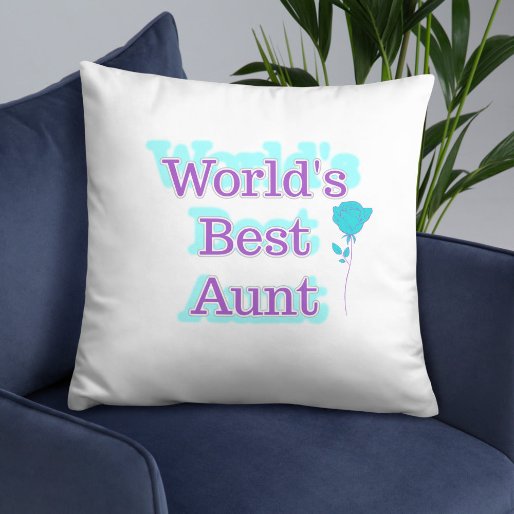 World's Best Aunt Basic Pillow, My aunt Rocks, Aunt Gift, Best Aunt Ever, Gift For Aunt, Favorite Aunt, Aunt Vibes