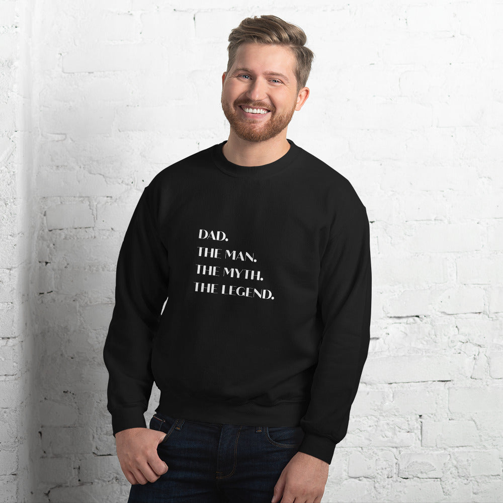 Personalize Gift For Man, Personalized Gift For Him Black Sweatshirt, Dad. The Man The Myth The Legend