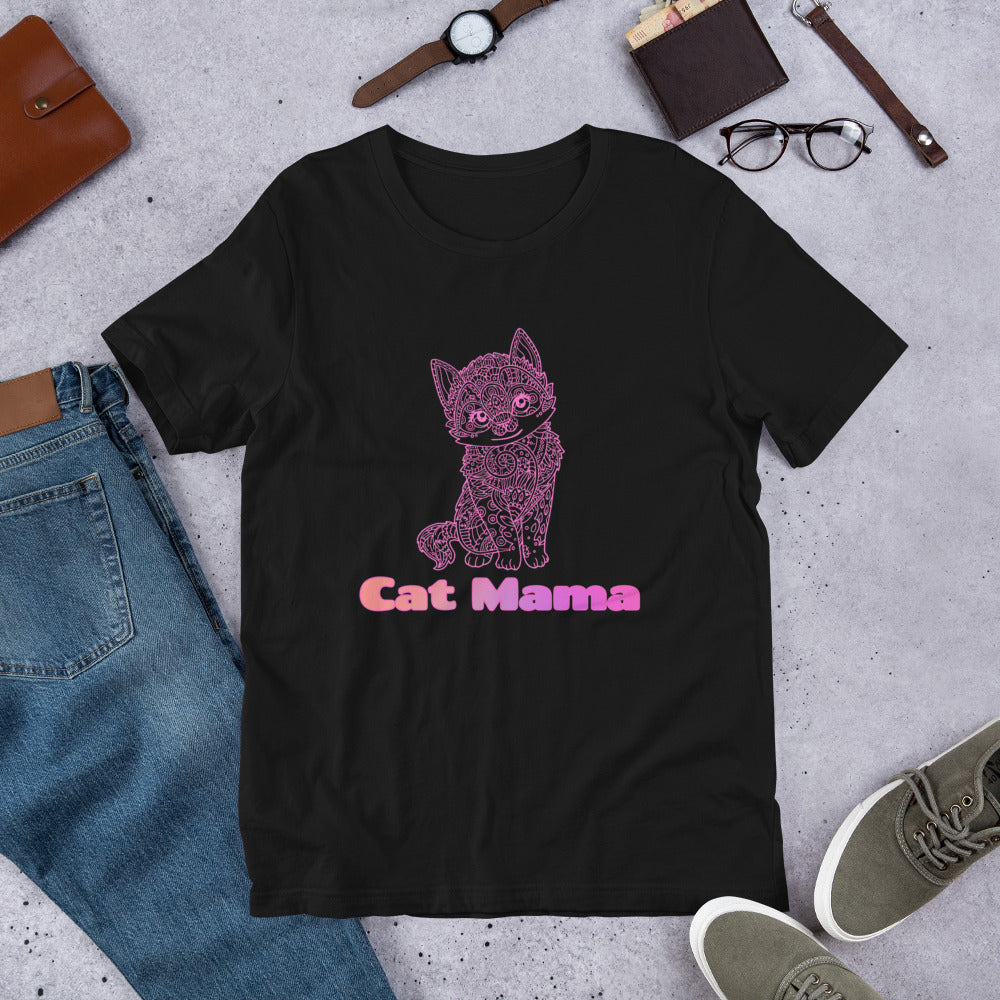 I Love Cats, Cat Mama Short-Sleeve Unisex T-Shirt