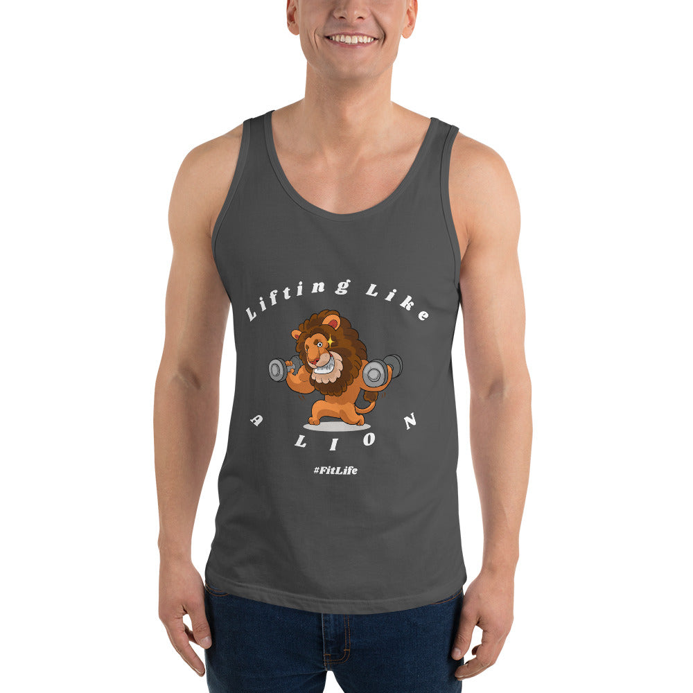 Funny Workout Tank For Him Gift For Her Unisex Tank Top Lifting Like A Lion Fit Life Lifestyle Gym Fanatic