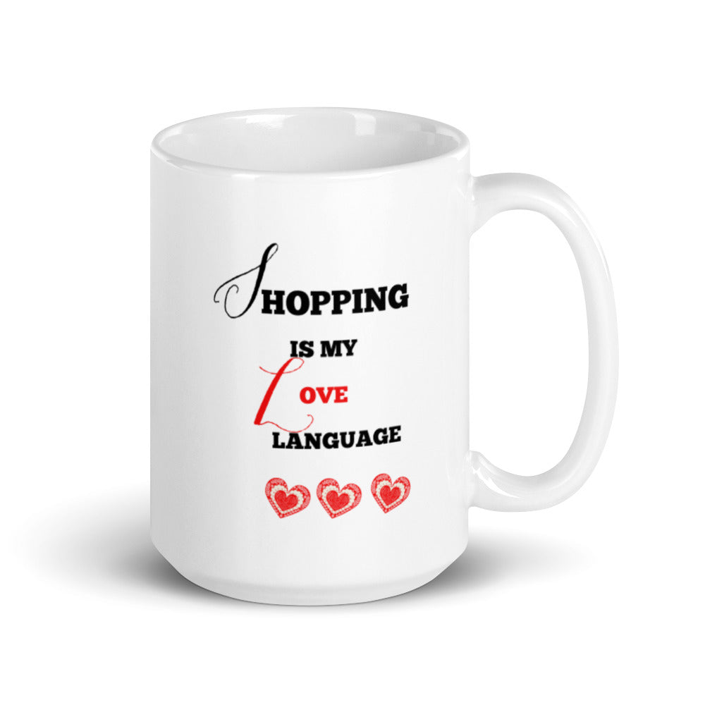 Christmas Gift For Her Mug Shopping Is My Love Language Happy Shopper